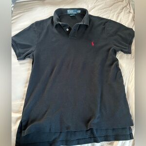 Polo by Ralph Lauren Men's Polo Shirt in Black with Red Logo